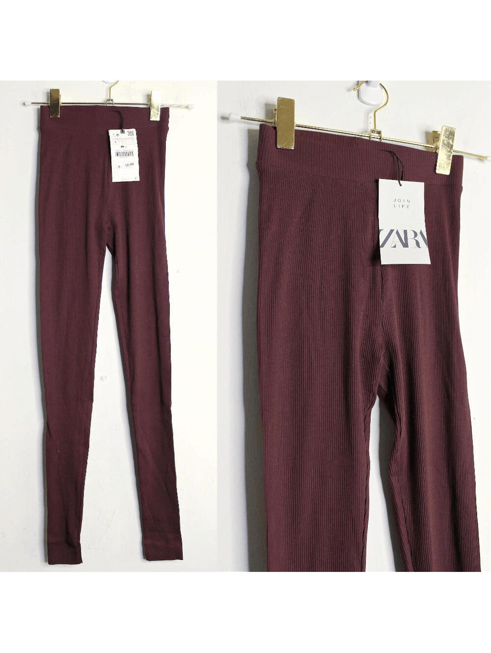 NWT Zara Brown Leggings - Small